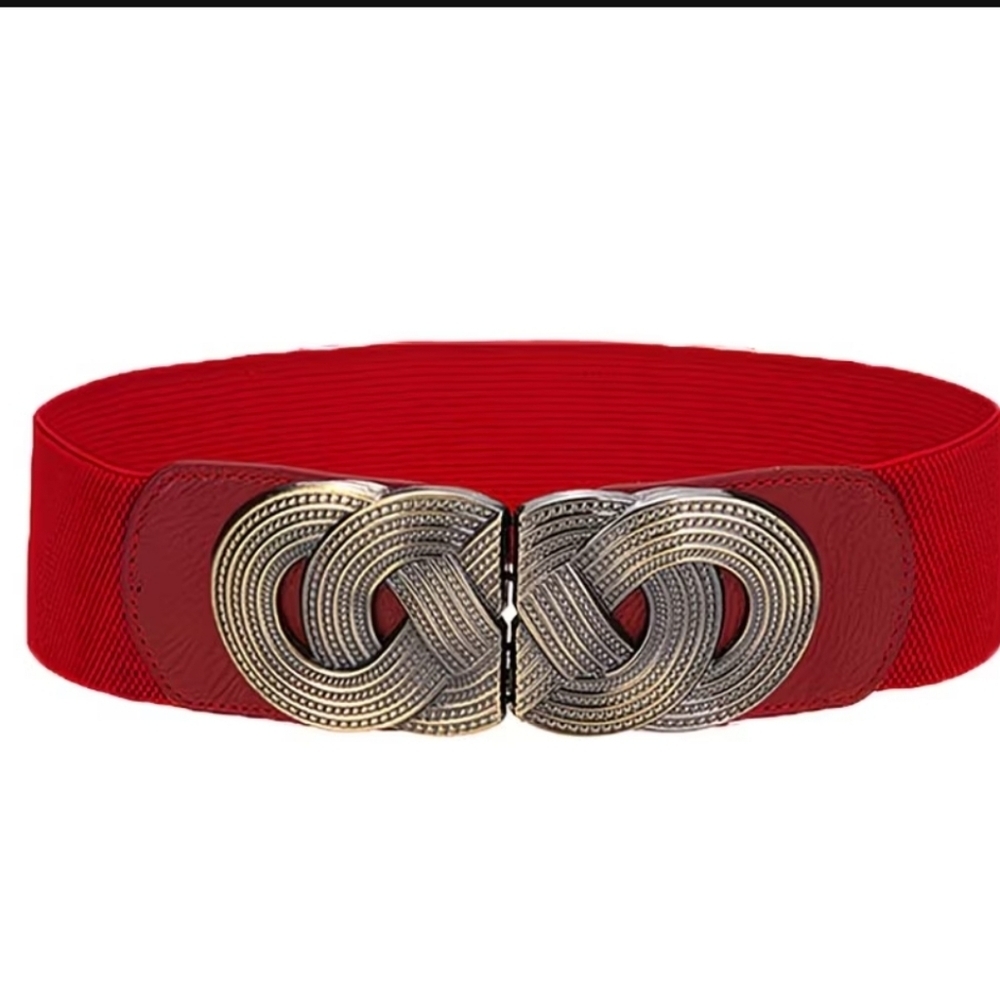 Elastic Metal Belt/ Decorate Wide Belt - Picture 3 of 9